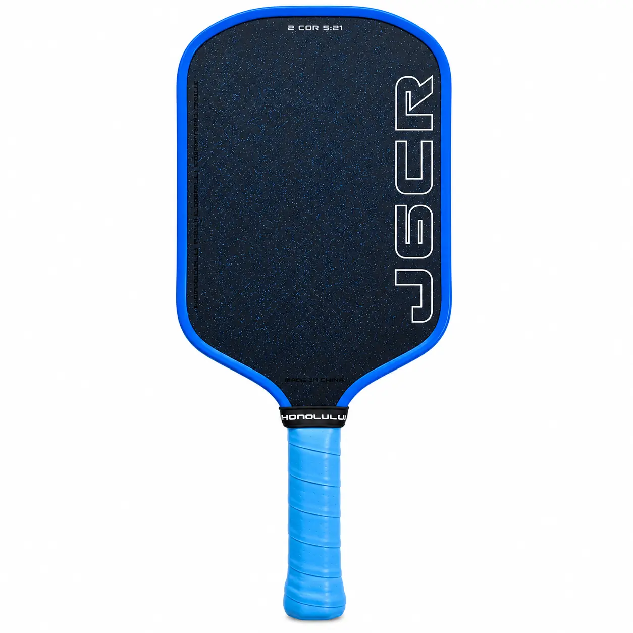 Honolulu Pickleball J6CR Crystal Blue 16mm pickleball paddle