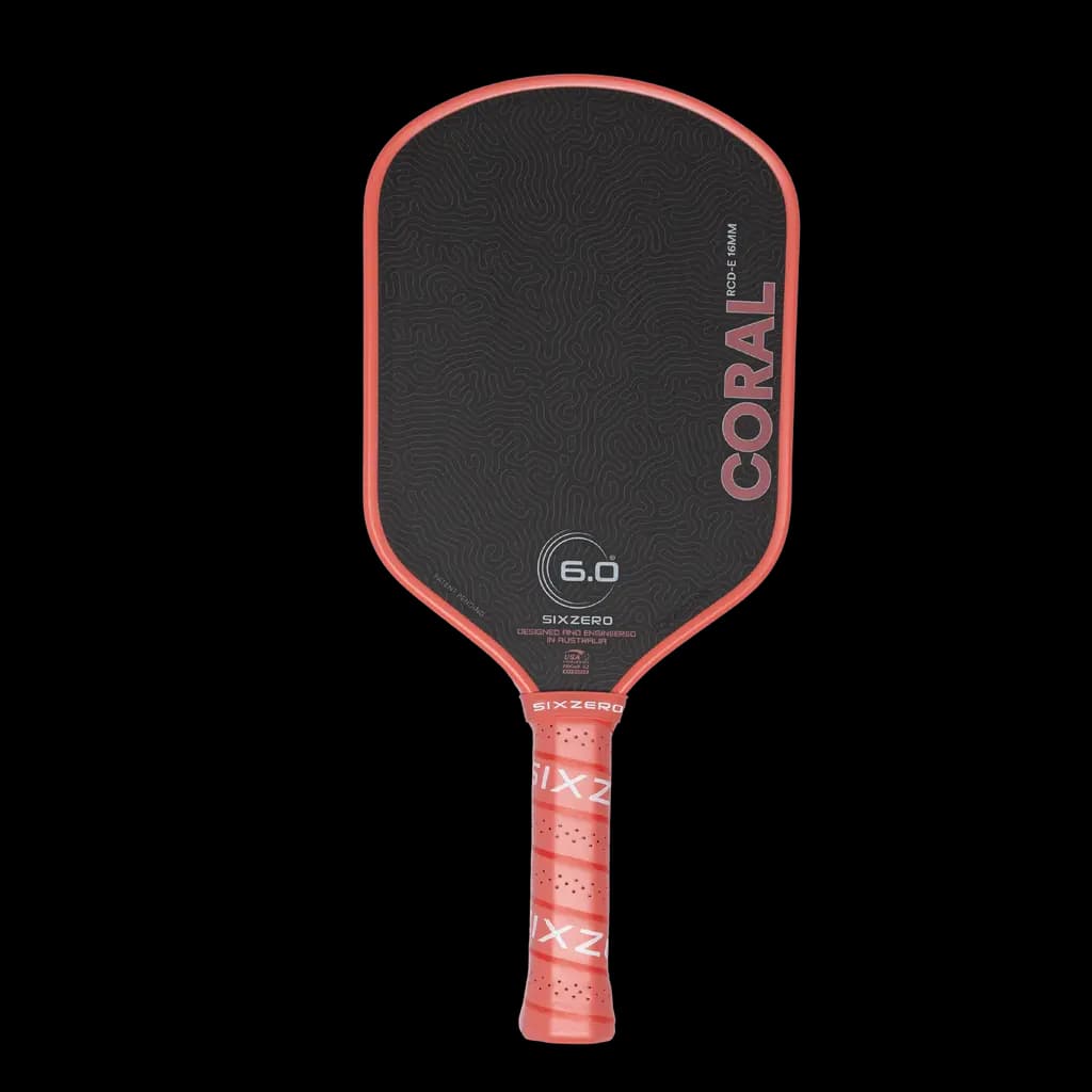 Six Zero Coral Elongated pickleball paddle