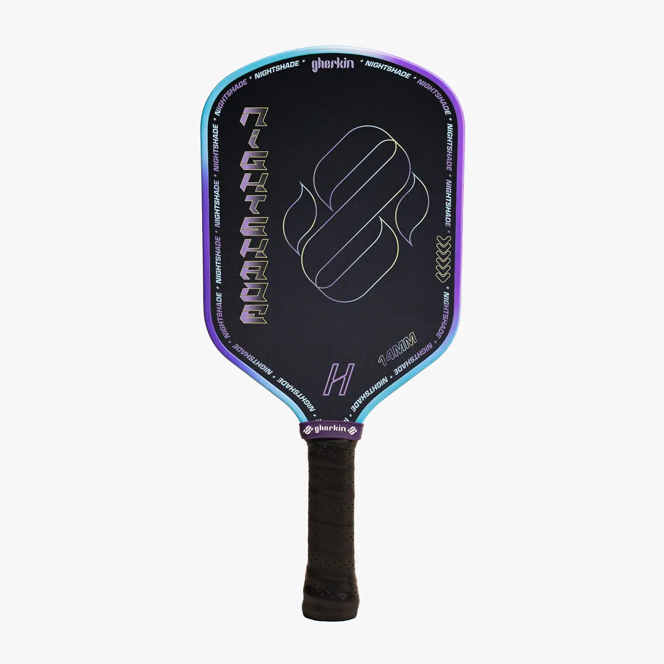 Gherkin Nightshade Hybrid 14mm pickleball paddle